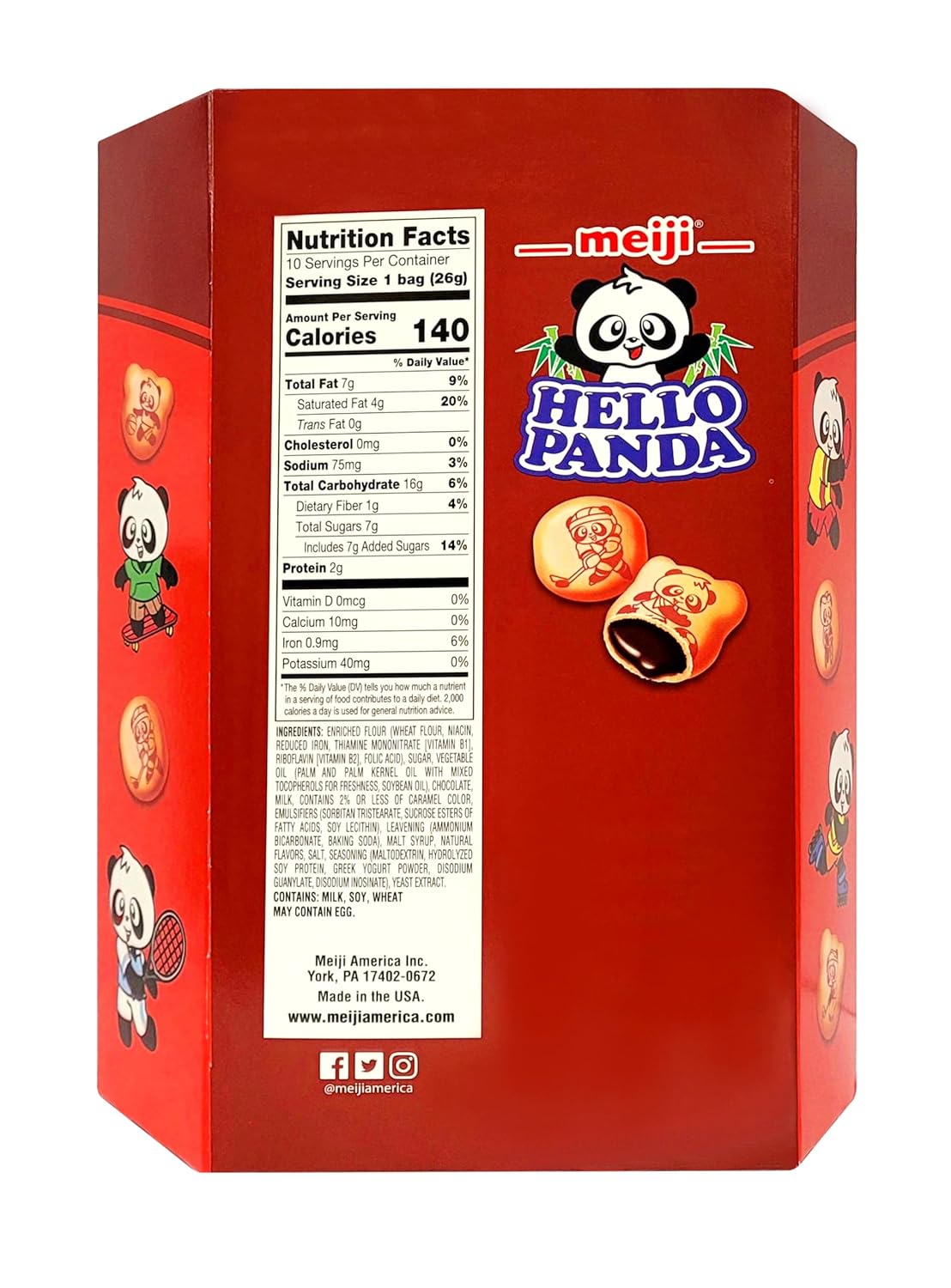 Meiji Hello Panda Chocolate Biscuit, 9.1 Ounce