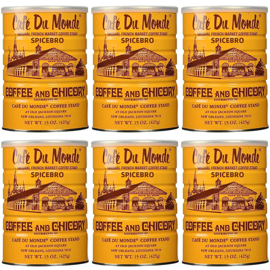 Cafe Du Monde Ground Coffee (6 Cans) and Chickory, 15 oz. cans