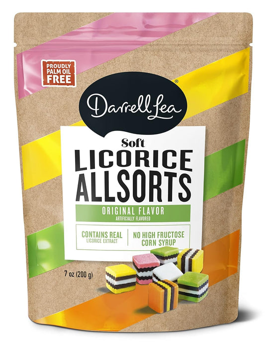 Darrell Lea Mixed Flavor Soft Australian Made Licorice 7oz Bag (Pack of 1)