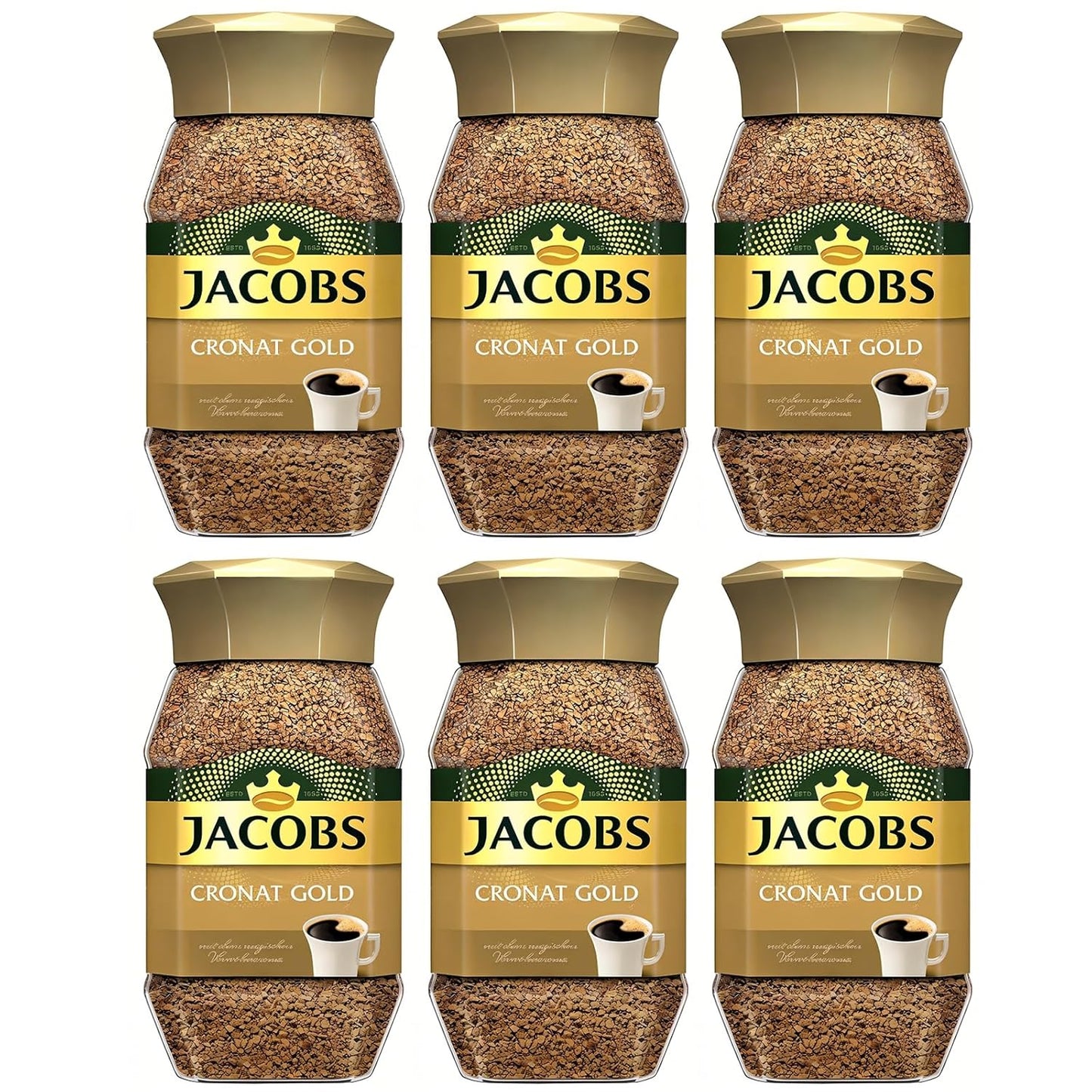 Jacobs Cronat Gold Instant Coffee 200 Gram / 7.05 Ounce (6 Pack)