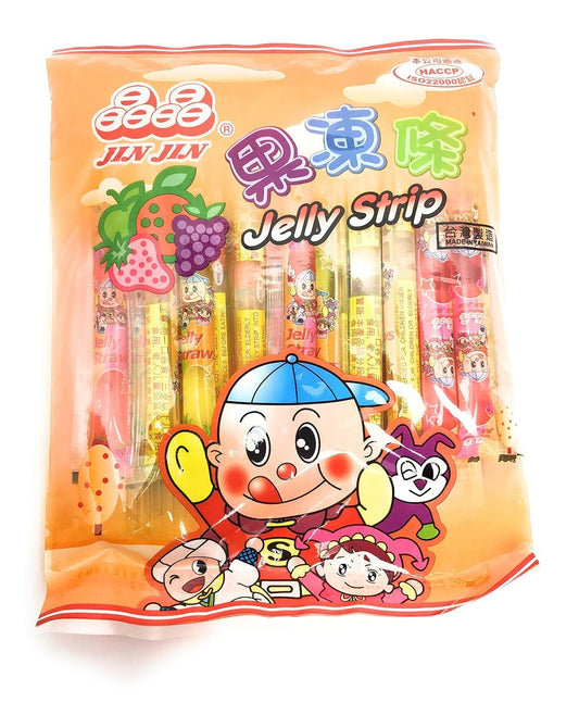 Jin Jin Jelly Strip, Jelly Filled Straws in Assorted Flavors 14.1 Oz.