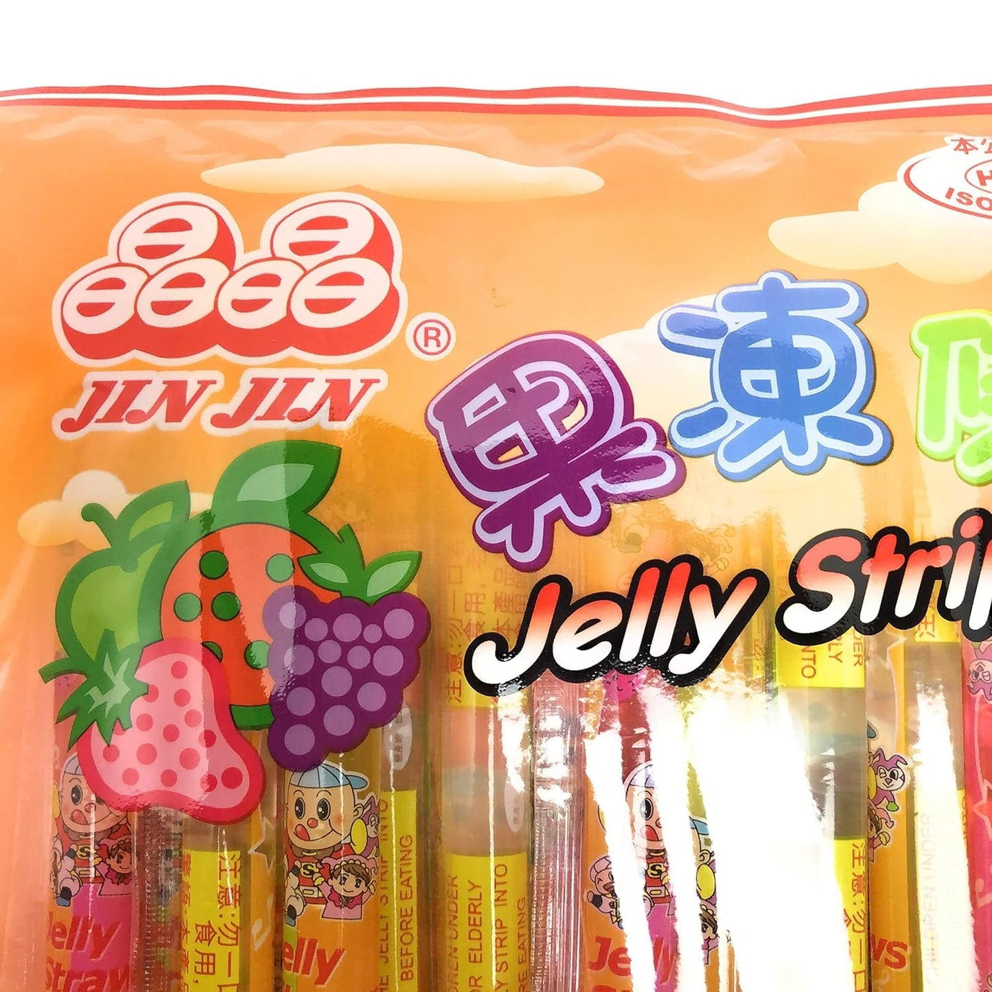 Jin Jin Jelly Strip, Jelly Filled Straws in Assorted Flavors 14.1 Oz.