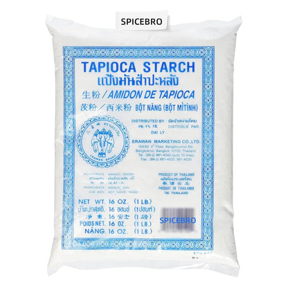 ERAWAN Tapioca Starch Powder 16 Oz (Pack of 1) 1 LB, Sourced for SPICEBRO online Grocery