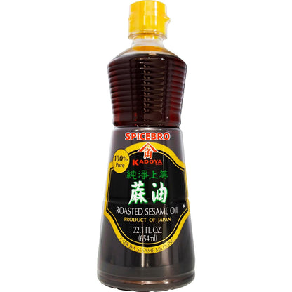 Kadoya Sesame Oil 22.10 Fl Oz, 100% Pure Sesame Oil 654ml, 1 pack