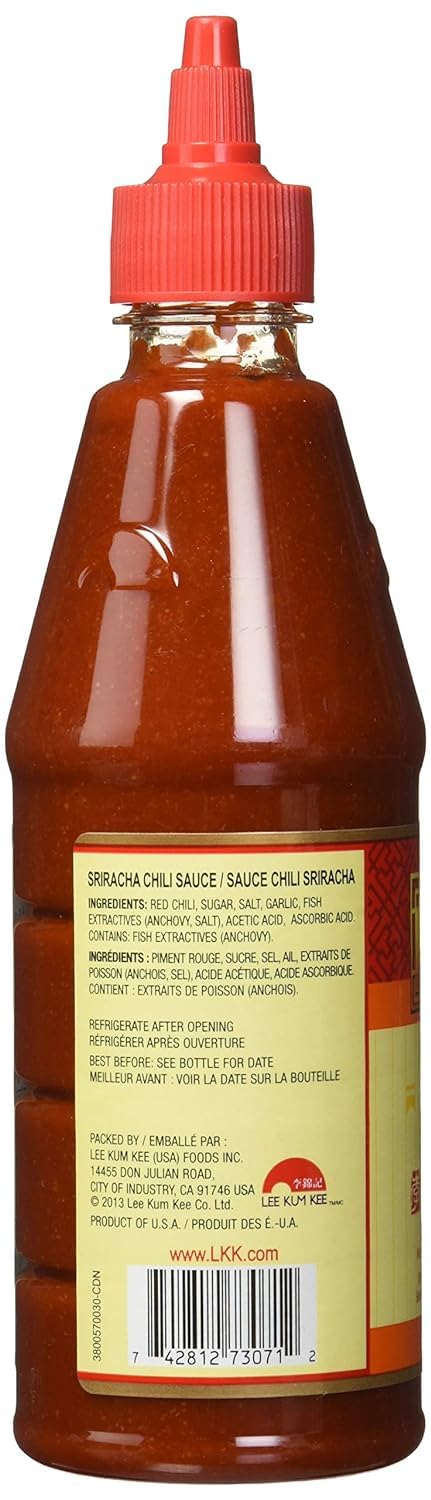 Lee Kum Kee Siracha Chili Sauce Plastic Bottle, 18 oz 1 pack