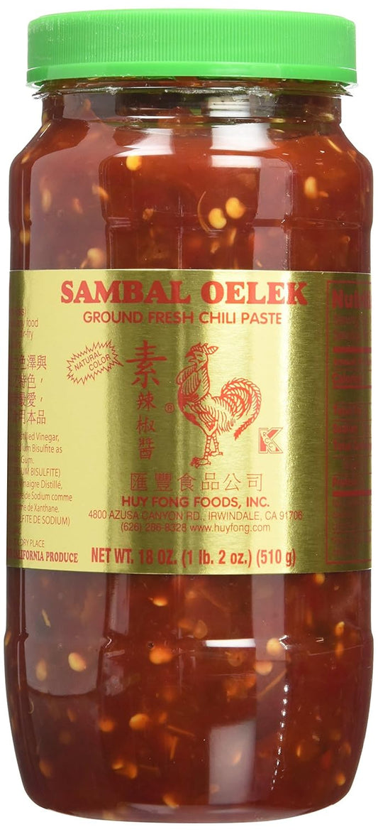 Sambal Oelek Chili Paste 18 Oz (1 Pack)