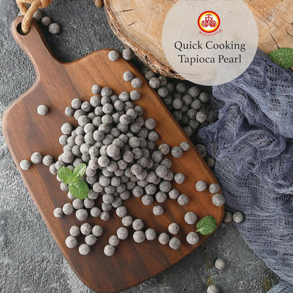 Tapioca Pearl, Black Sugar Flavor, cook and serve after 5 minutes, 8.8 Oz. (1 Pack)