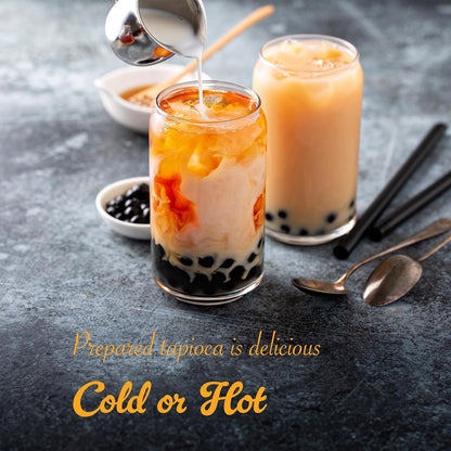 Tapioca Pearl, Black Sugar Flavor, cook and serve after 5 minutes, 8.8 Oz. (1 Pack)
