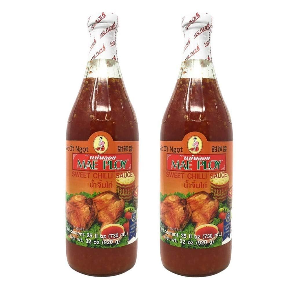 Mae Ploy Sweet Chilli Sauce 730ml x 2 Bottle, 25fl.oz, 920g x 2 Pack