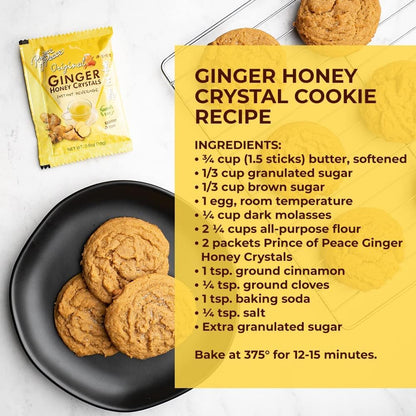 Prince of Peace Ginger Tea, Instant Ginger Honey Crystals 19 Oz, 540g (Pack of 1 x 30 sachets)