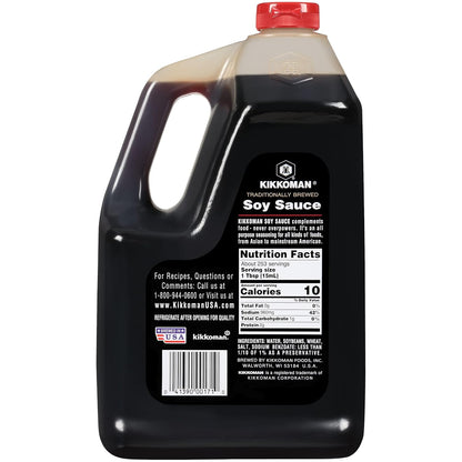 Traditionally Brewed Soy Sauce, Organic Soy Sauce, All Purpose Seasoning 1 Gallon, No Added Preservatives - 3.79L