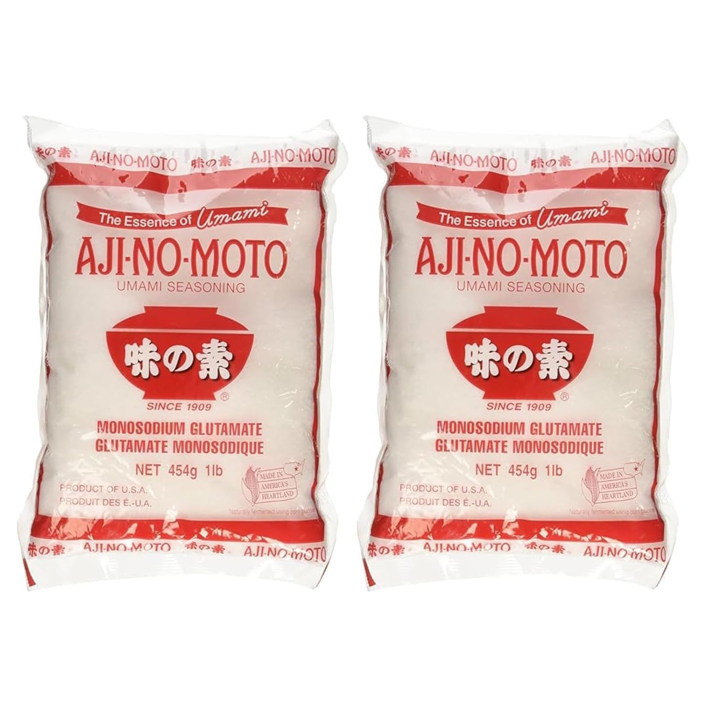 Ajinomoto Umami Seasoning 16oz, MSG Monosodium Glutamate, Naturally Delicious, Made in USA, (Pack of 2)