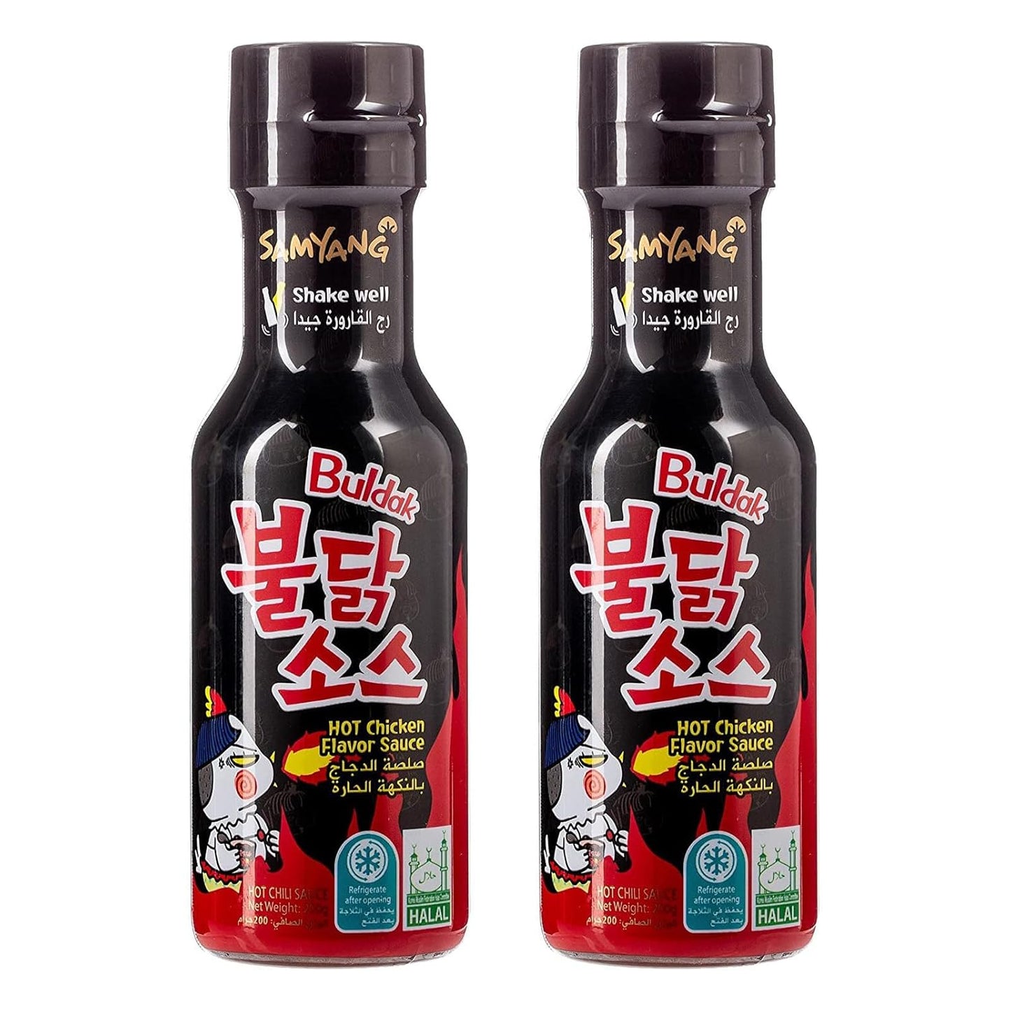 Samyang Buldak Korean Spicy Hot Chicken Flavor Sauce 7oz (Pack of 2)