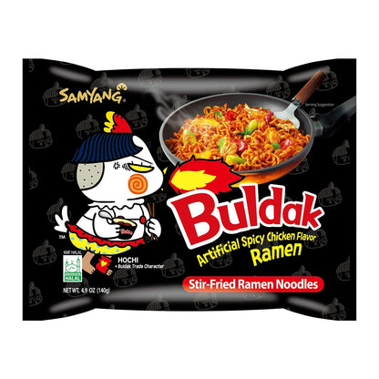 Samyang Spicy Chicken Ramen Roasted Noodles, Buldak Artificial Spicy Chicken flavor 4.94 oz (40 Packs) Original