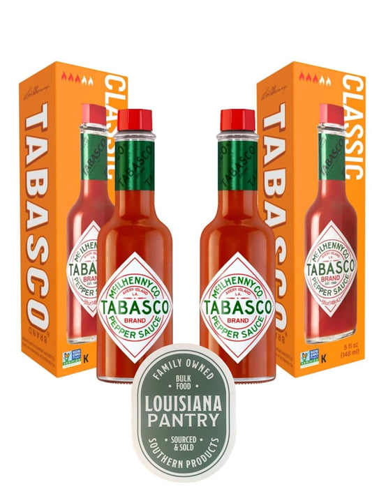 Tabasco Hot Sauce 5 oz 2 Pack Bottle Bundled (Red Pepper)