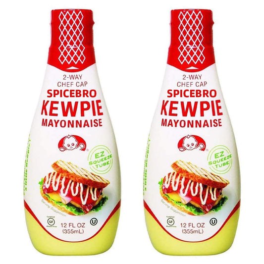 Kewpie Mayonnaise 12oz Squeeze Bottle - Japanese Sandwich Spread, Creamy Mayo - Pack of 2