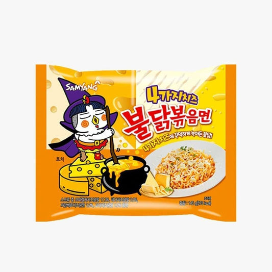 Buldak Quattro Cheese Hot Chicken Flavor Ramen 5 Pack (145g x 5) 5.11 oz x 5 Pack Brand of Samyang