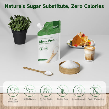 SPICEEL Monk Fruit Sweetener with Erythritol (8 oz)