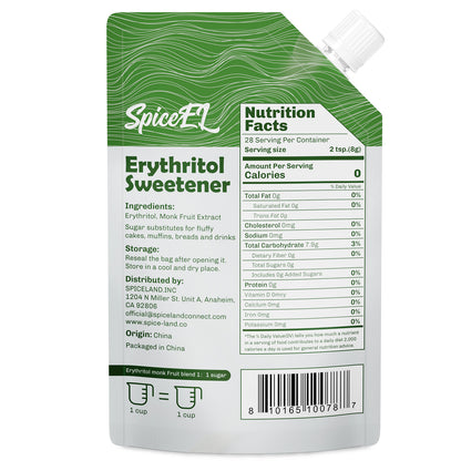 SPICEEL Monk Fruit Sweetener with Erythritol (8 oz)