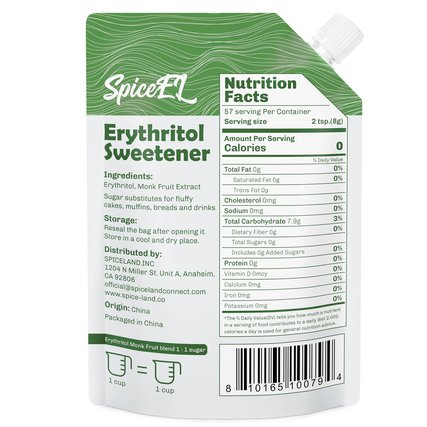 SPICEEL Monk Fruit Sweetener with Erythritol (3 Ib)