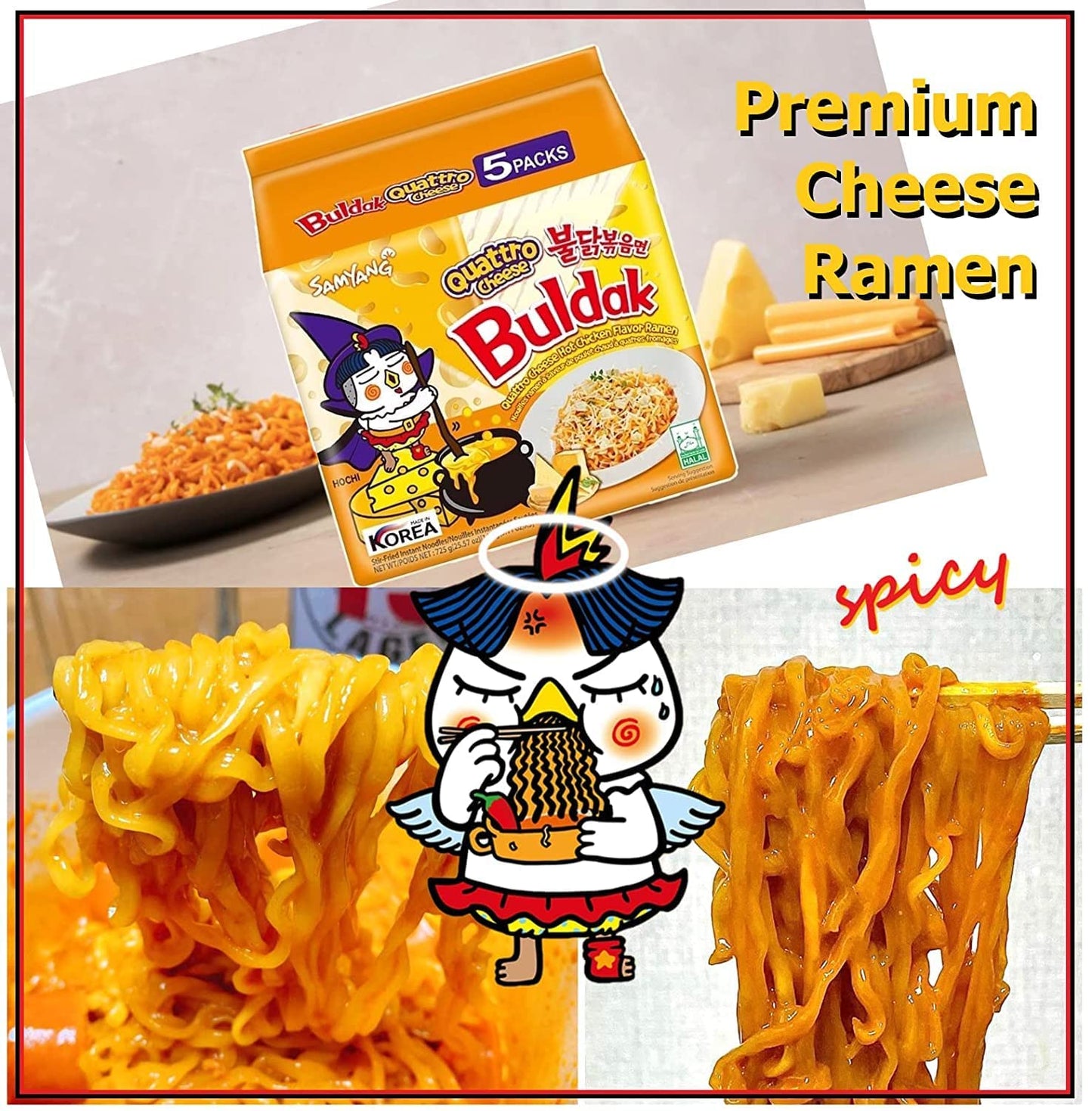 5.11 oz Buldak Quattro Cheese Ramen Samyang