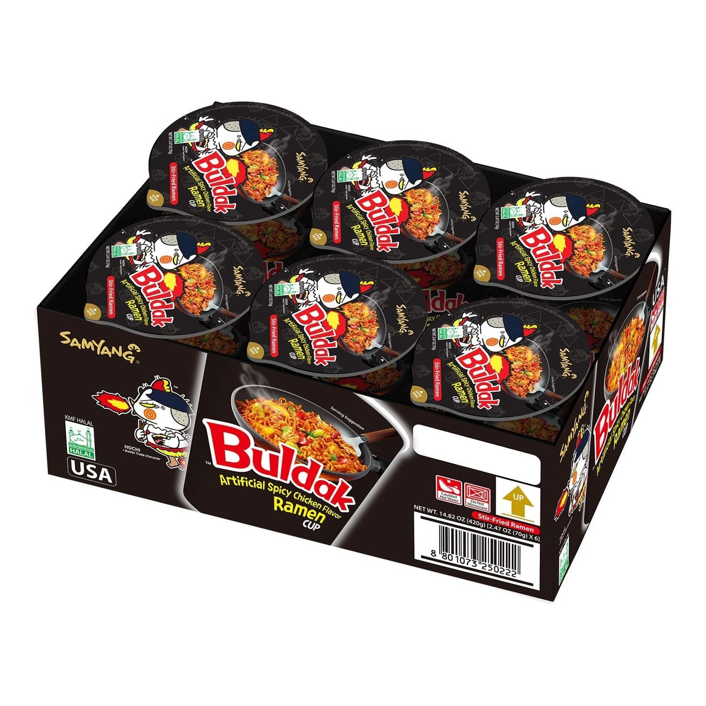 1.54 oz Buldak Spicy Hot Chicken Stir-Fried Cup Noodles Samyang