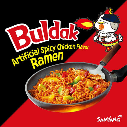 1.54 oz Buldak Spicy Hot Chicken Stir-Fried Cup Noodles Samyang