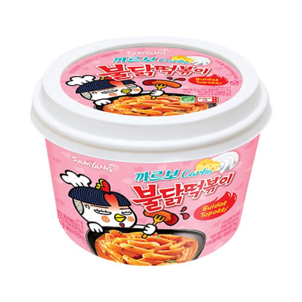 8 oz Carbo Buldak Tteokbokki Korean Rice Cake Samyang